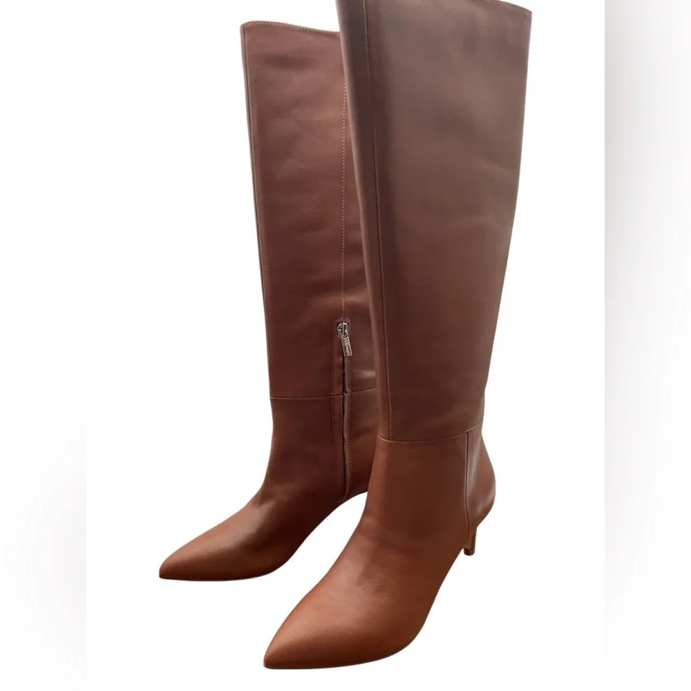 Calvin Klein Garray Womens' Leather Boots, Light Brown Leather‎ 230 Size 5 M